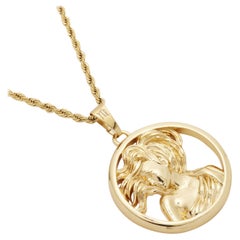Eternally Virgo, Pendant Necklace Dipped in 24k Gold
