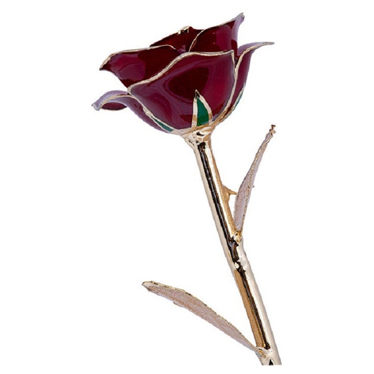 Holiday Rose with Glossy Lacquer Finish & 24k Gold with LED Display For Sale