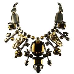 Philippe Ferrandis Current Season Pyrite and Glass Choker Necklace