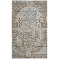 Hermes Grey & Ivory Aux Portes Du Palais Silk 90cm Scarf