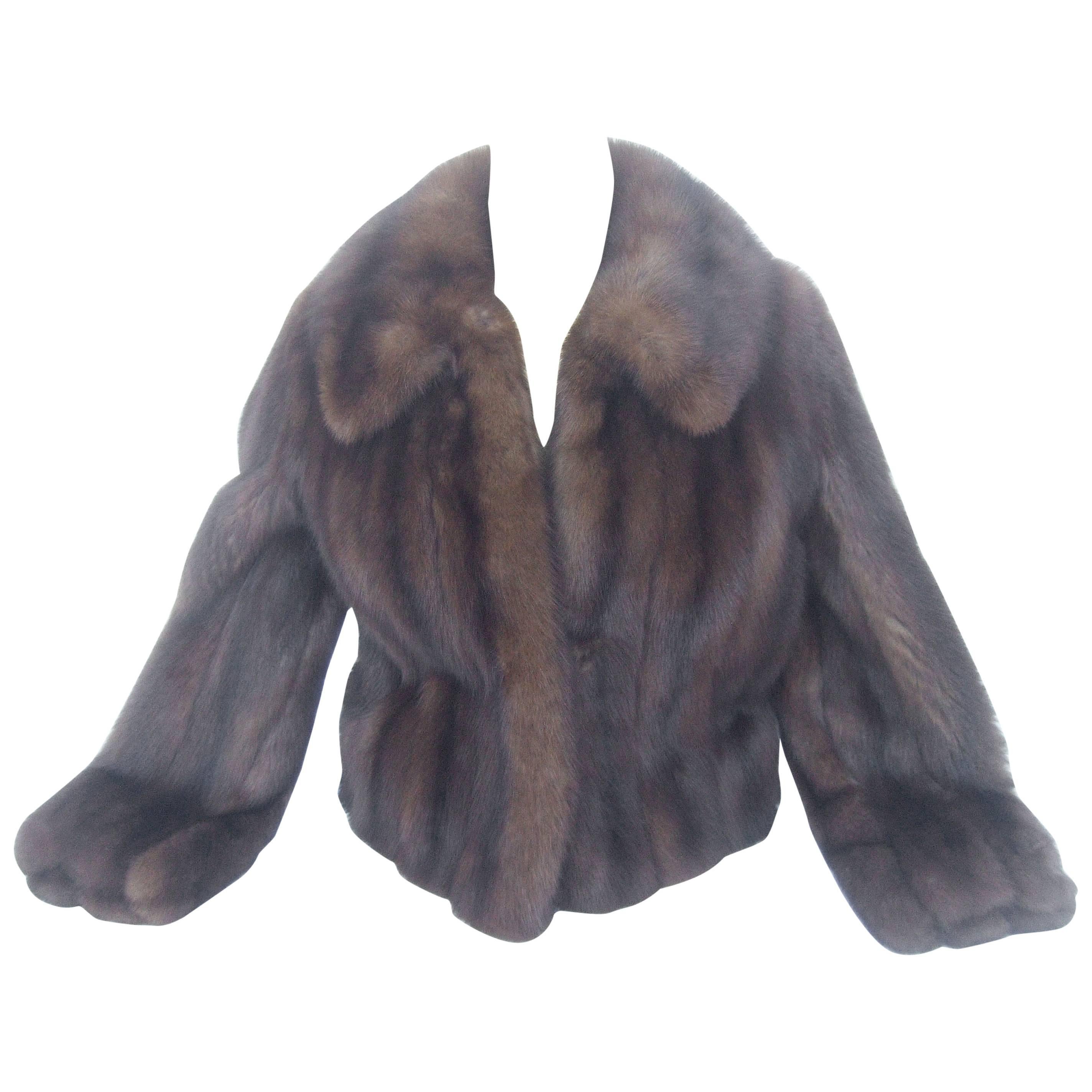 Revillon Paris Luxurious Sable Fur Jacket for Saks Fifth Avenue ca 1970