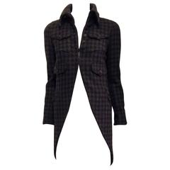 Chanel Charcoal Grey Houndstooth Coat 12