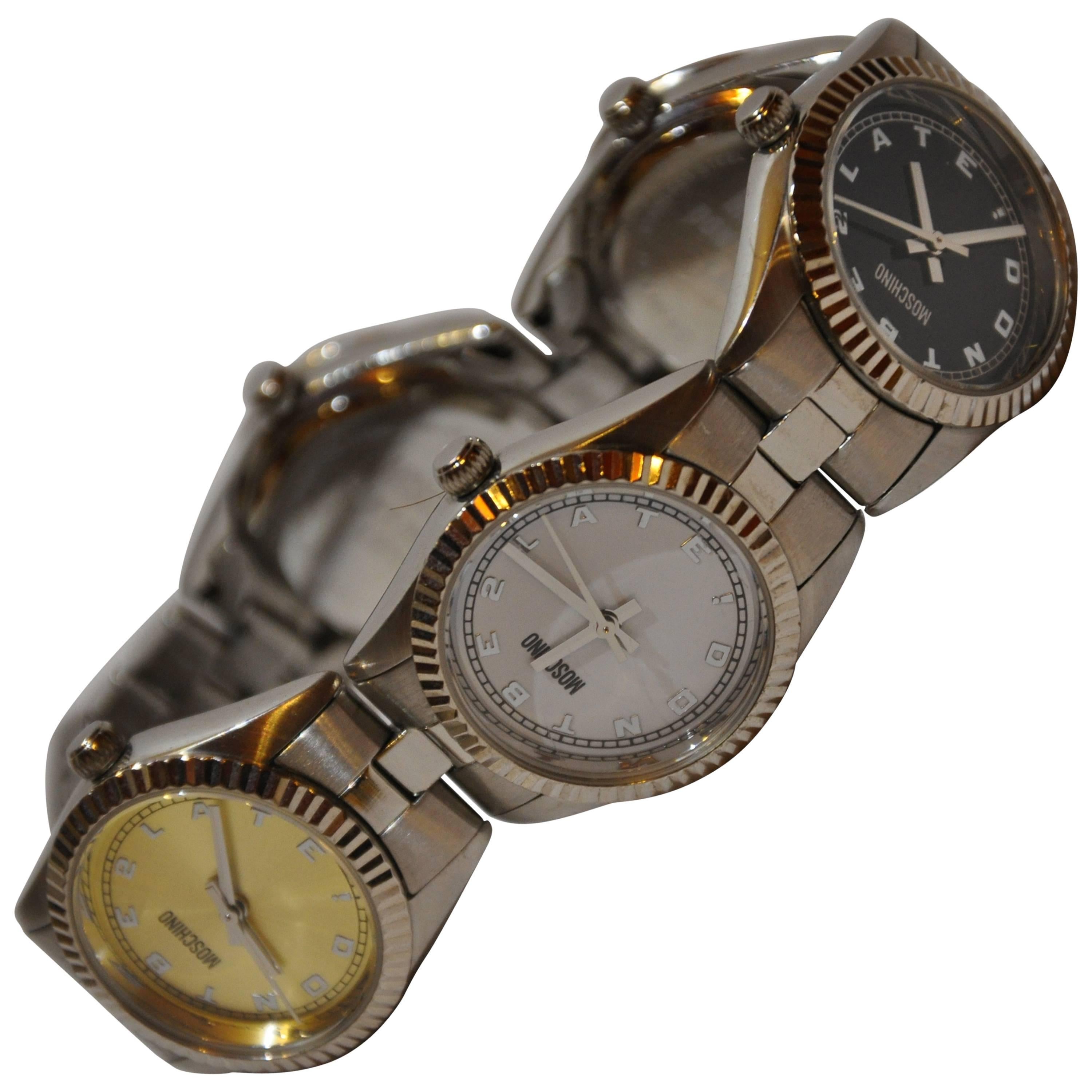 Moschino "Don't Be Late" Multi Watches Bracelet at 1stDibs | moschino don't  be late watch, moschino watches, moschino watch