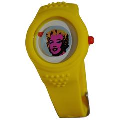 Andy Warhol Montre « First Edition » jaune banane à bande jaune « Marilyn Monroe »