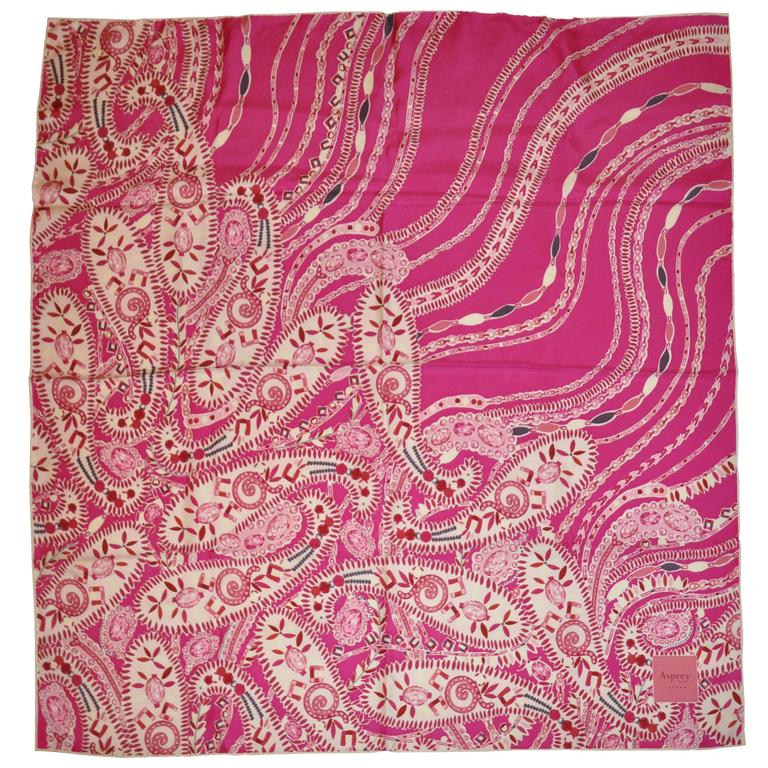 CH Animal Print 90 silk scarf brown - CH Carolina Herrera United States