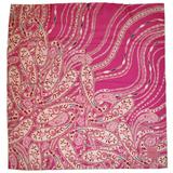 Pañuelo de seda Asprey Bold Fucsia, Crema y Violeta