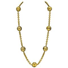 Vintage 1990 Chanel Multi Sphere Chain Necklace