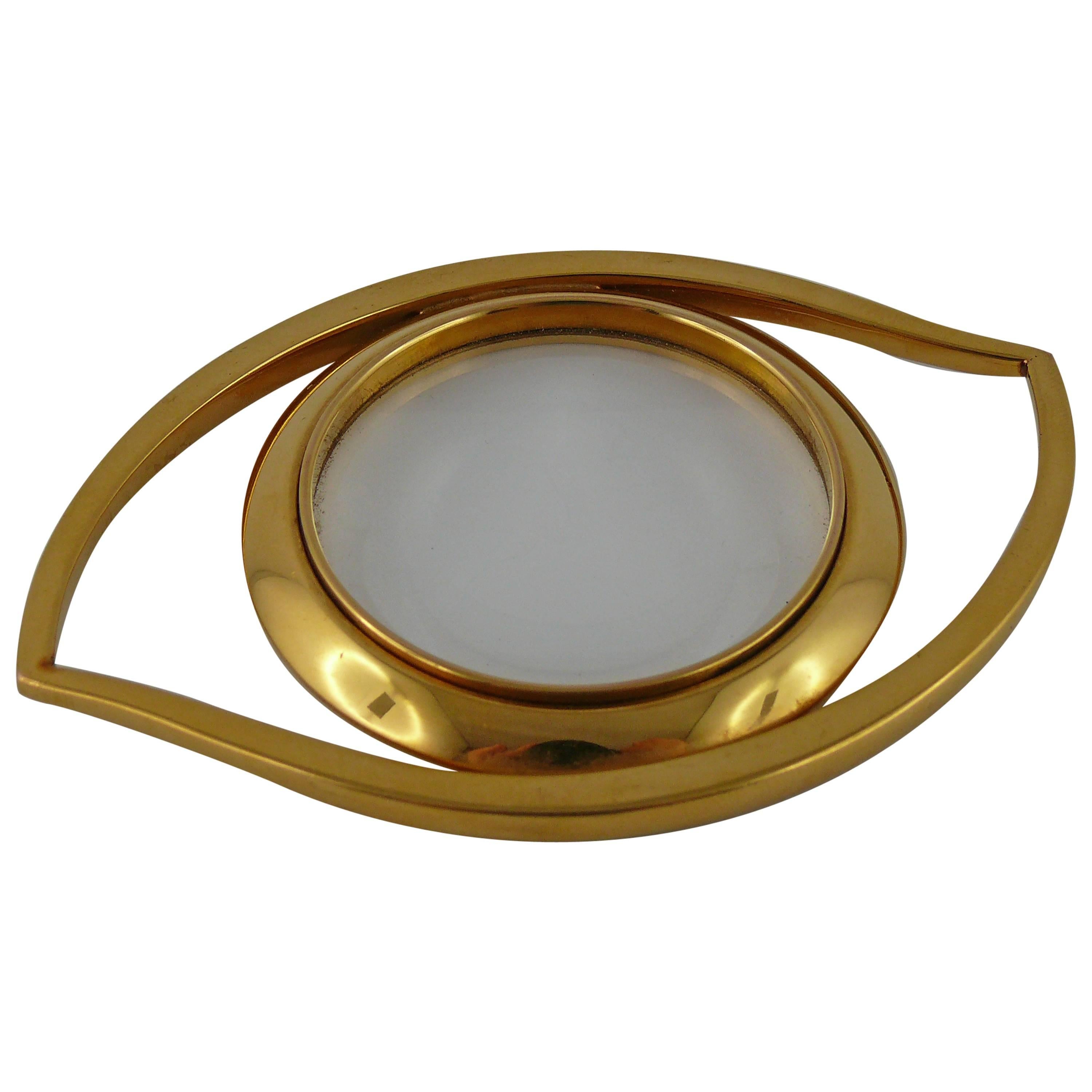 Hermes Vintage "Cleopatra Eye" Desk Magnifying Glass Paperweight