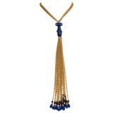 Collana "Scultura di balena" in vetro blu di William De Lillo, anni '70