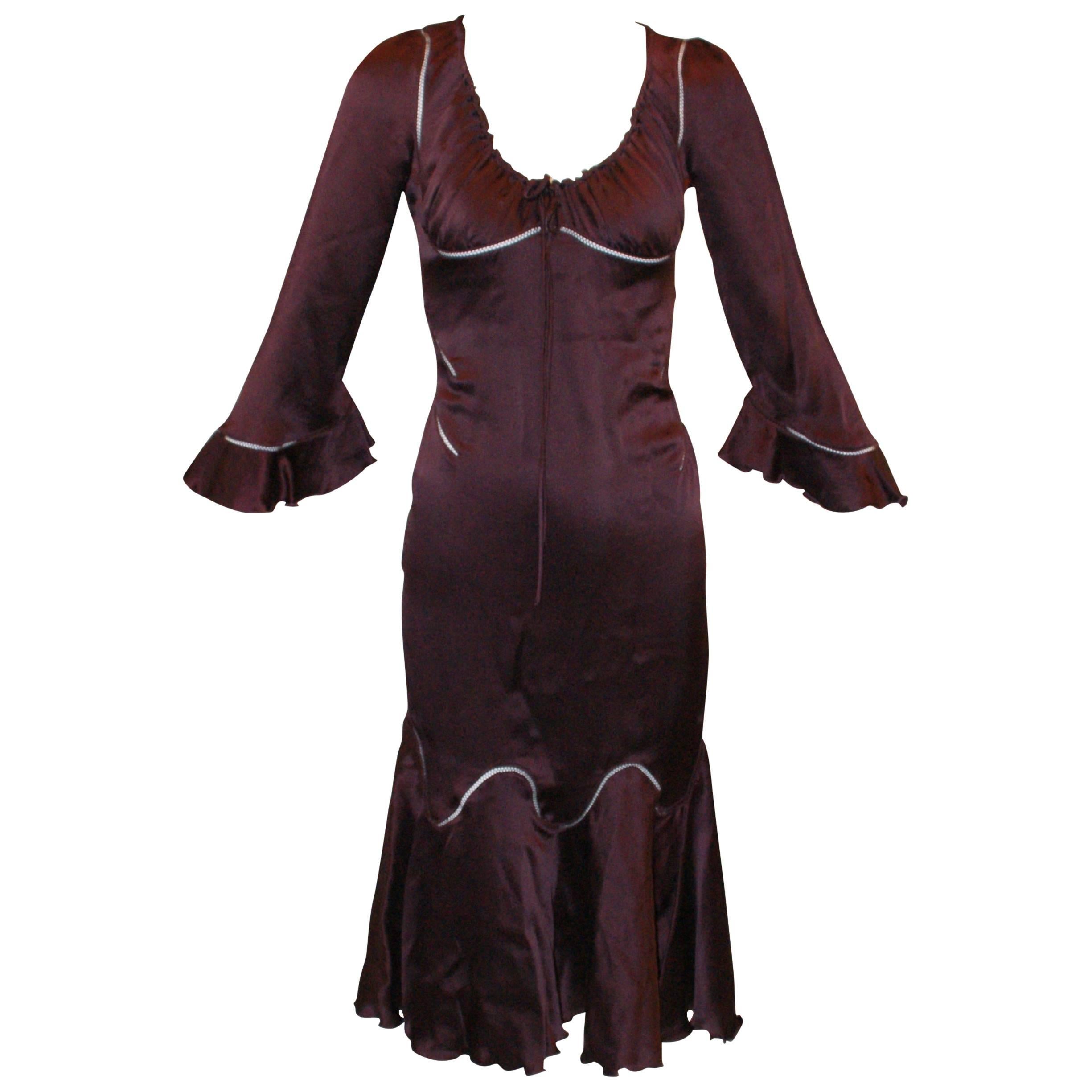 New Alexander McQueen A/W 2002 Supercalifragil-istic Runway Milkmaid Silk Dress