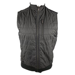 MICHAEL KORS Size S Black Quilted Nylon Zip Up Vest