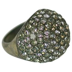 Vintage Attractive French Paste Bombe Deco Ring