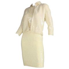 Vintage 1960's Anna Giovannozzi Sequined Knit Ensemble