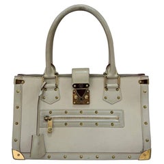 Used Louis Vuitton White Leather Suhali le Fabuleaux Shoulder Bag