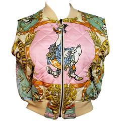 Vintage Early 1990's Moschino Jeans Duck Print Gilet 