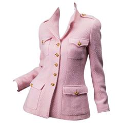 Chanel Pink  Wool Jacket with "CC" Gripoix Buttons