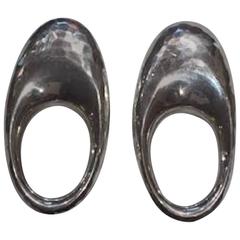 Patricia von Musulin Hammered Sterling Silver Clip Earrings Patricia von Musulin Hammered Sterling Silver Clip Earrings