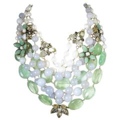 Vintage 1980s Signed Iradj Moini Multi-Strand Calcedony, Flouride?
Pearl Neckl Vintage 1980s Signed Iradj Moini Multi-Strand Calcedony, Flouride?
Pearl Neckl