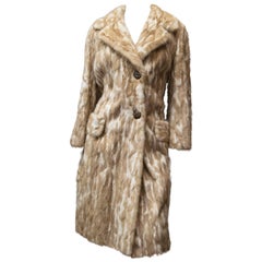 Two Tone Mink Fur Coat