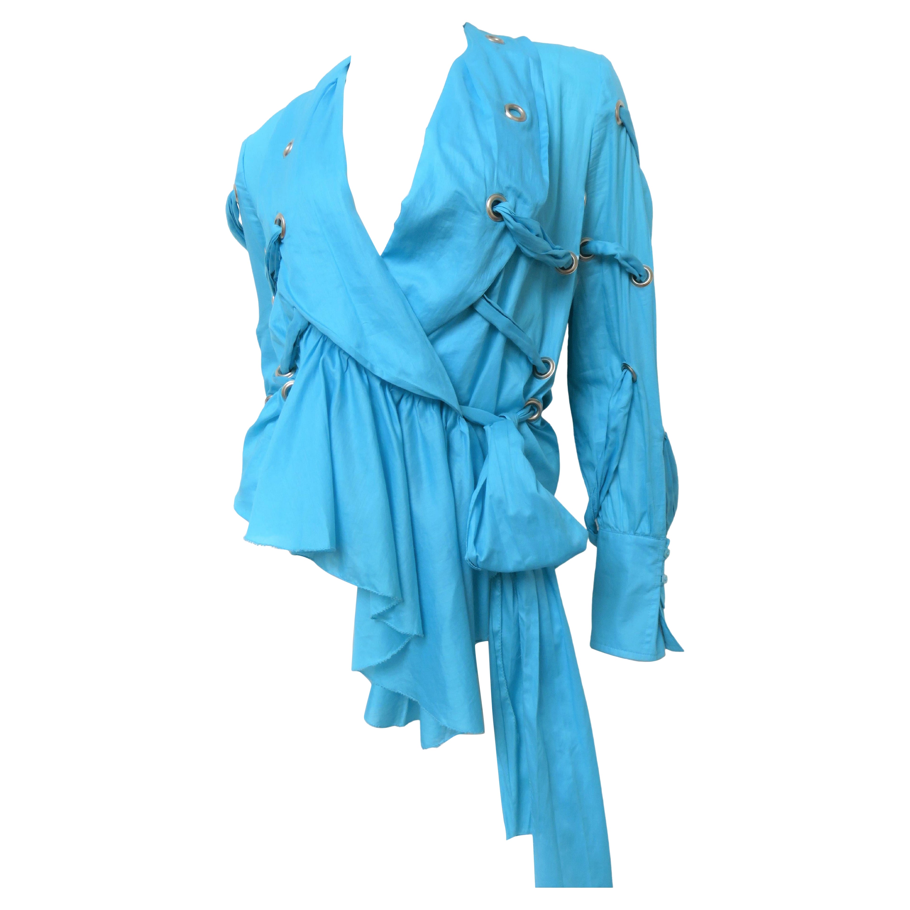 Antonio Berardi Straps and Grommets Draped Shirt