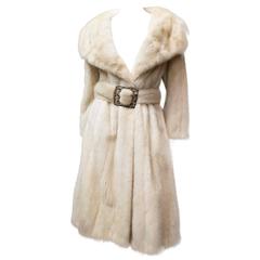 Retro Ivory Mink Fur Coat