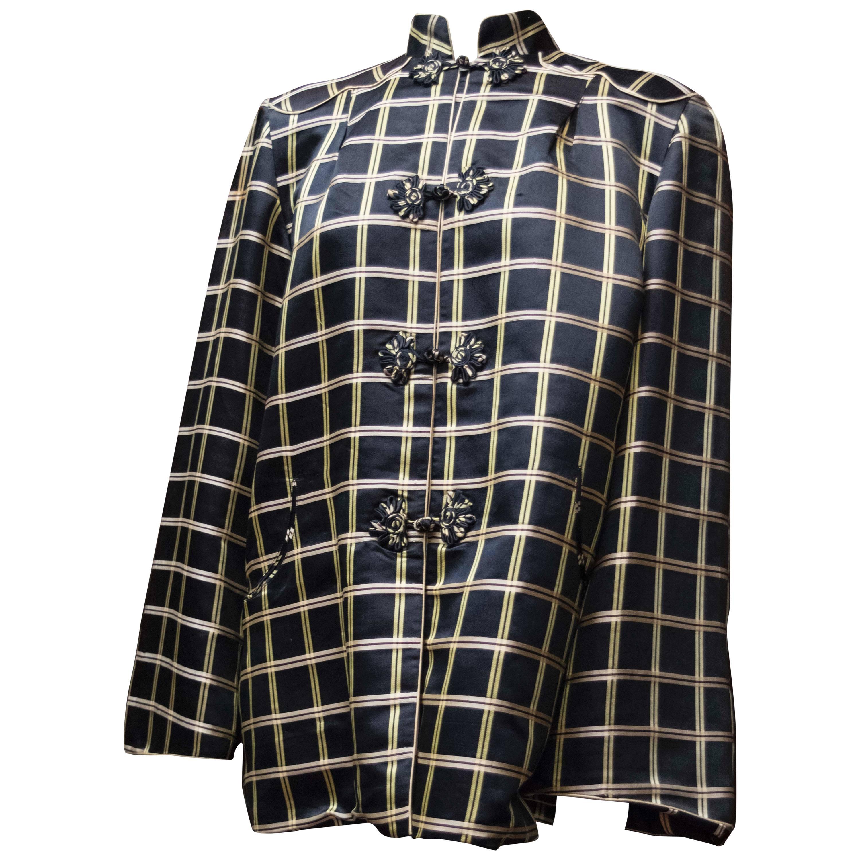 1960s Silk Plaid Jacket 