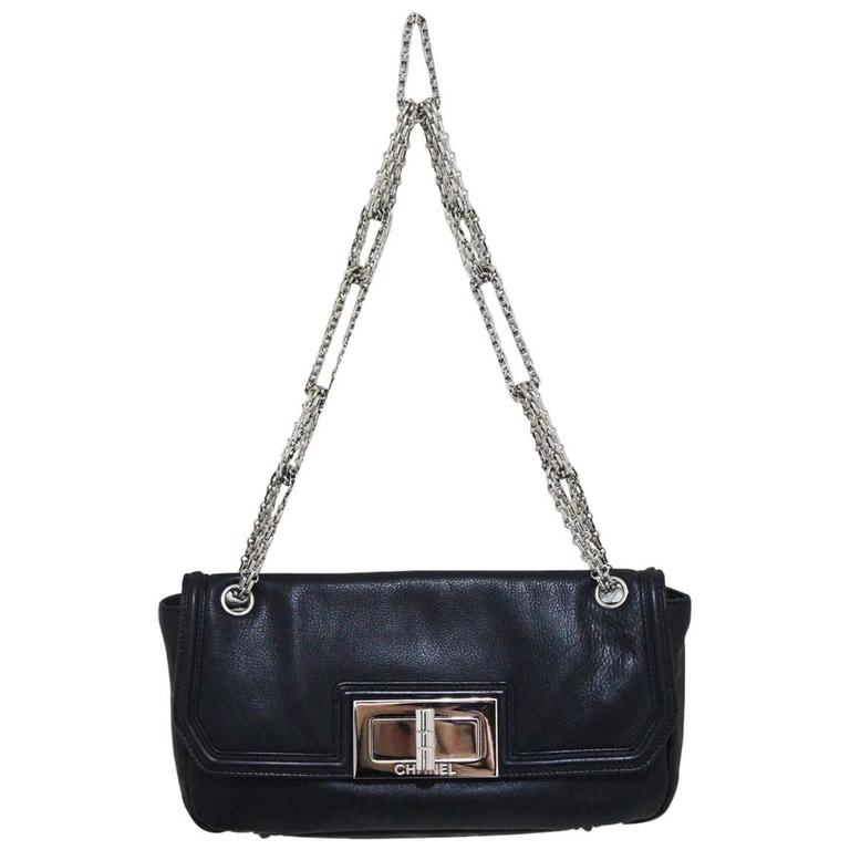Chanel black 'Sac Baguette' bag with oversized lock, c. 2008-9 For Sale ...