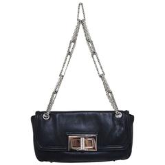 Chanel black 'Sac Baguette' bag with oversized lock, c. 2008-9