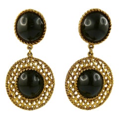 CHRISTIAN DIOR Boutique Boucles d'oreilles pendantes vintage en or