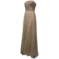 Oscar de La Renta Etherial Beaded and Sequined Tulle Gown 8