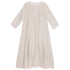 Chloe' Ivory Sequin Long Dress