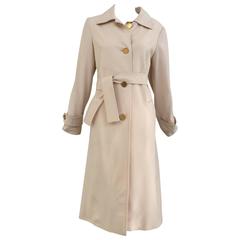 Classic 1970s Hermes creme wool coat 3