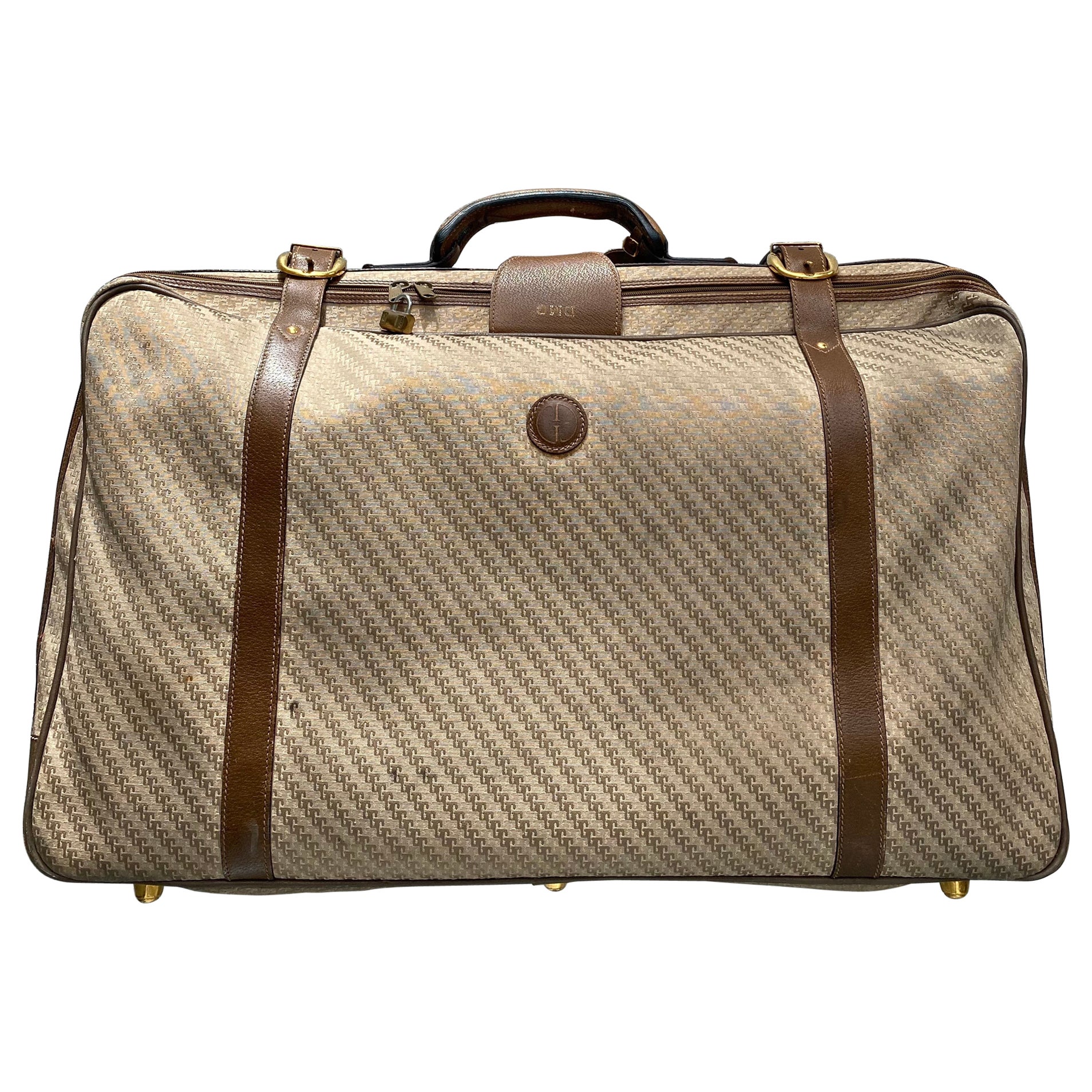 Gucci Vintage Rare GG Monogram Suitcase Travel Luggage