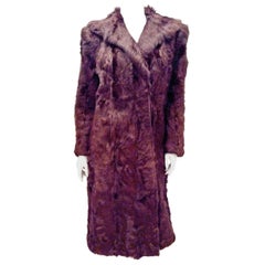 Chocolate Brown Full Length Fur Coat 6 / 8