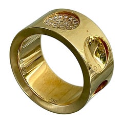 New Louis Vuitton Empreinte 18k Gold Diamond Ring