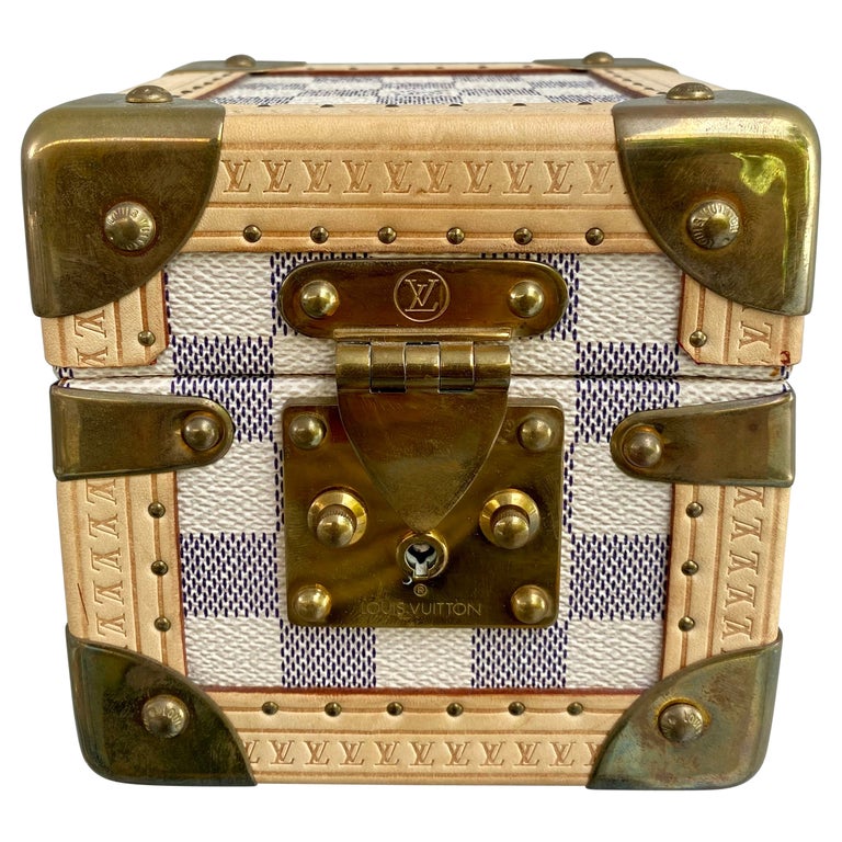 Louis Vuitton Rare Azur Limited Edition Mini Jewelry Trunk Case PM