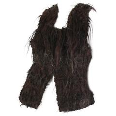 1970s Knit Fur Vest from French Artesian Gilbert Etiemble 9