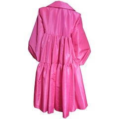 Victor Costa 1980s New Taffeta Swing Coat