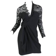 Thierry Mugler Asymetrical Lace Dress 2