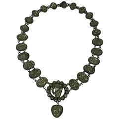 Merveilleux collier victorien en pyrite