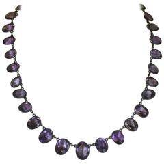 Deco Graduated Amythest Necklace 7