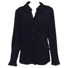 Chanel Black Jacket Size 42 - 77 For Sale on 1stDibs