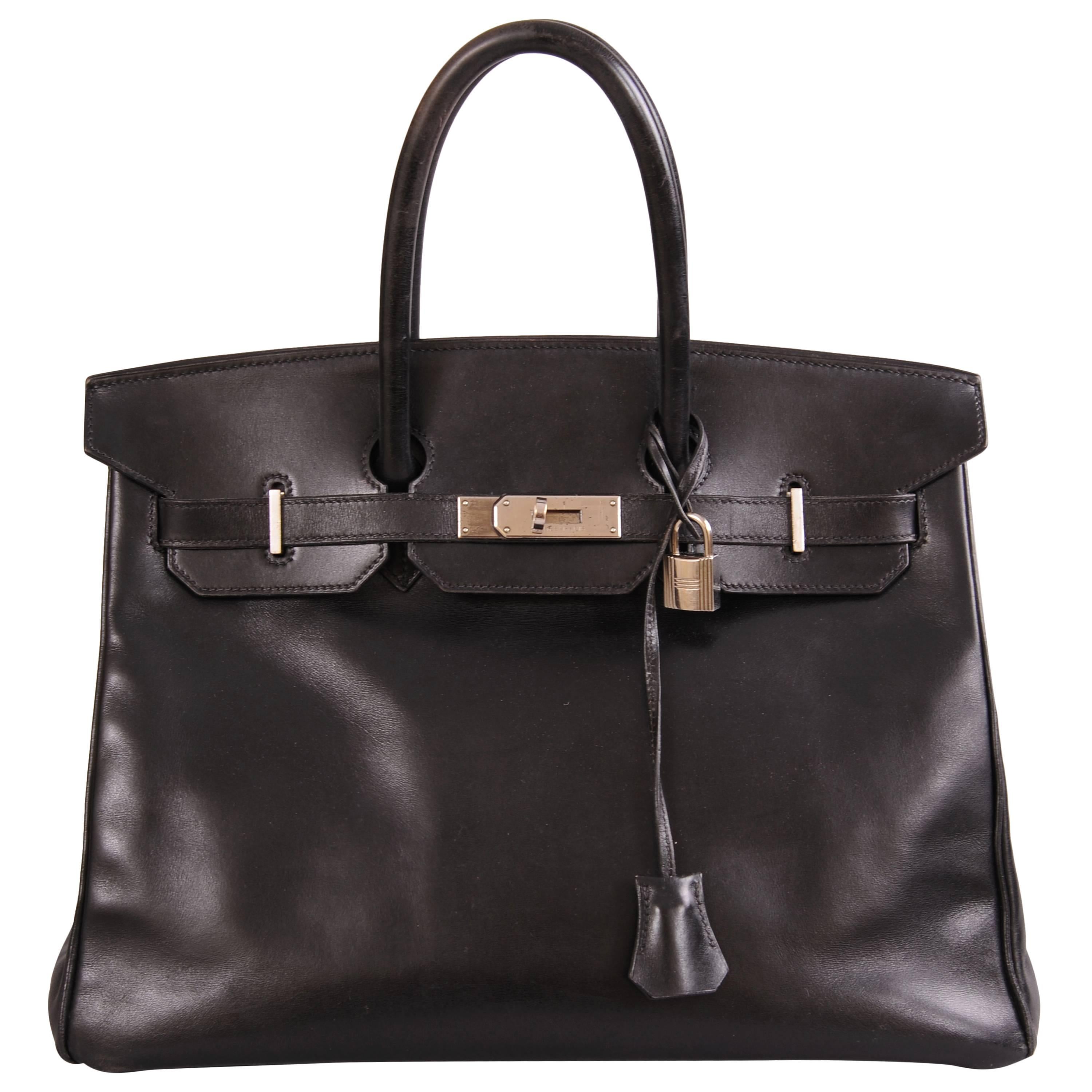Hermes Black Birkin Bag, 35 cm