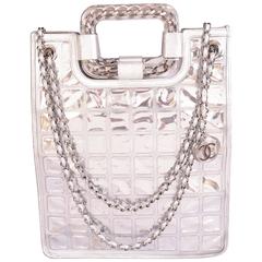 Chanel Silver Leather & Lucite Ice Cube Bag