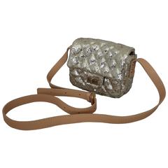 Chanel Limited Edition Light Gold Sequin Quilted Crossbody Bag - circa 2006 