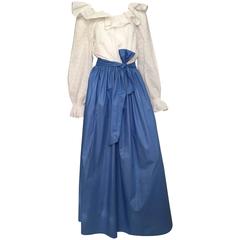 Bill Blass 1980s Maxi Cotton Dress Size 8 / 10. 8