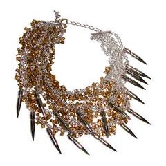 Assad Mounser 'Moonage Daydream' Gold Stud + Silver Bullet Collar Necklace 2010 2