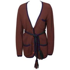 1970s Saint Laurent Rive Gauche Wool Cardigan