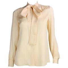 Chanel Silk Pussy Bow Blouse