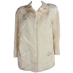 1980's Galanos Textured Silk Jacket
